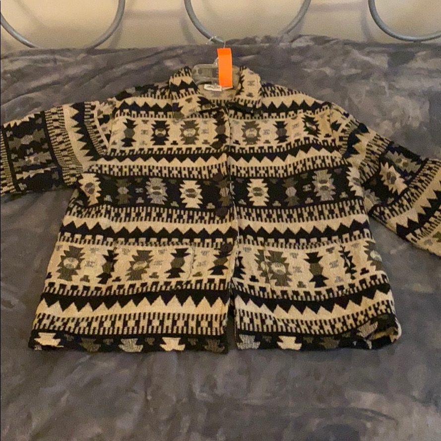 Printed Button Down Jacket